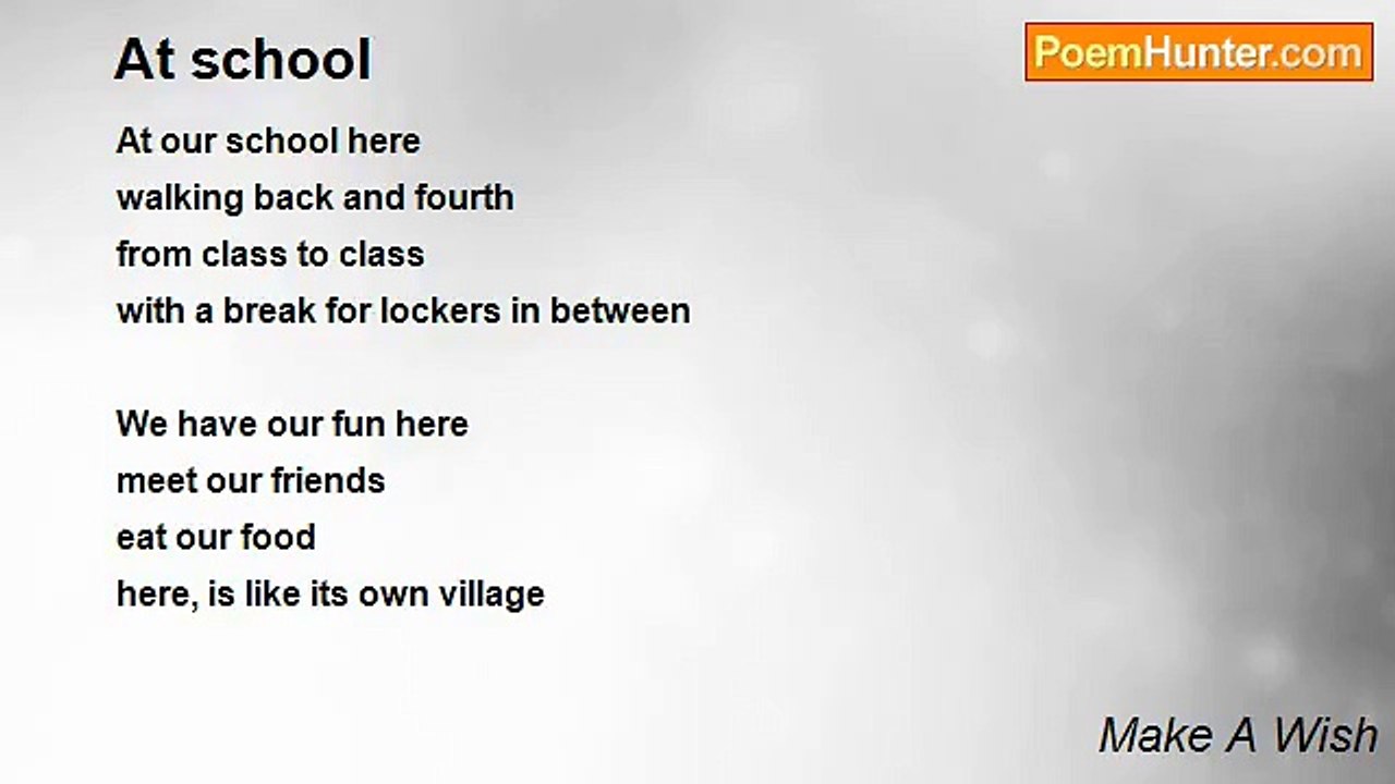 Make A Wish - At school