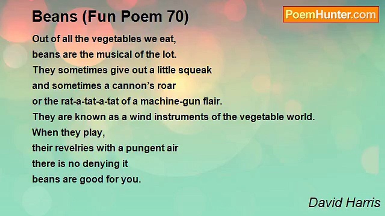 David Harris - Beans (Fun Poem 70)
