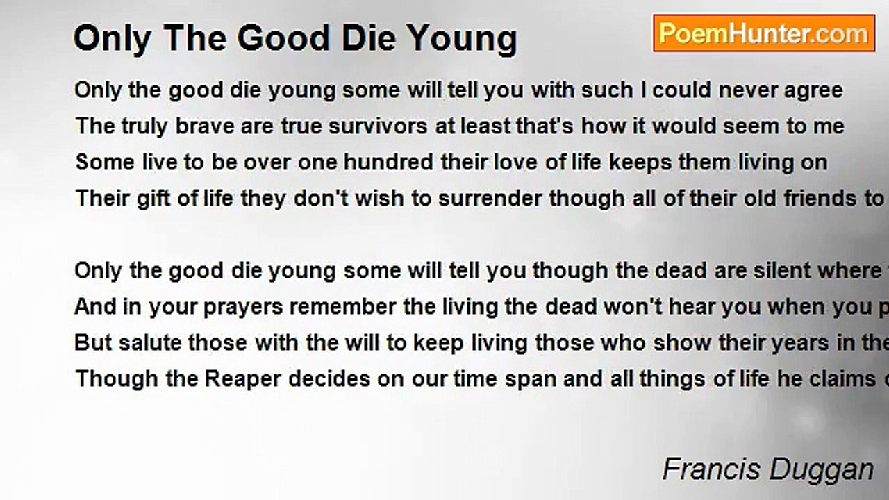 Francis Duggan - Only The Good Die Young