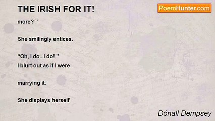 Dónall Dempsey - THE IRISH FOR IT!