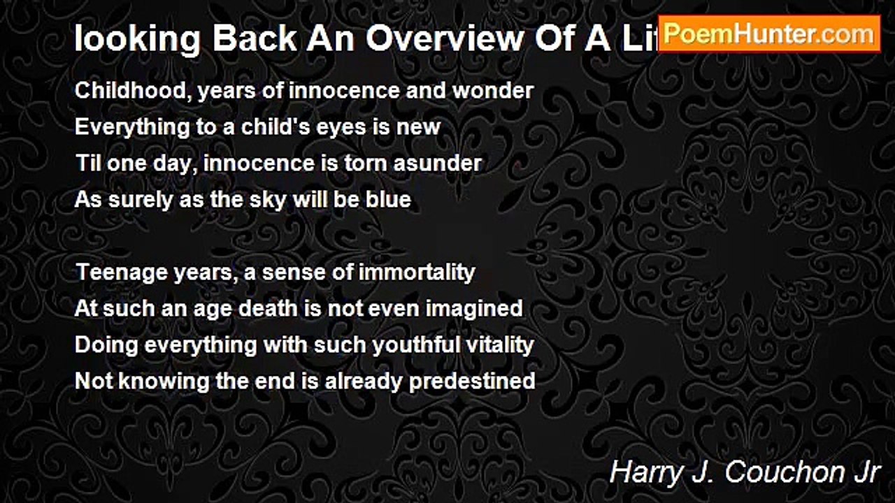 Harry J. Couchon Jr - looking Back An Overview...
