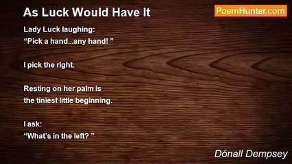 Dónall Dempsey - As Luck Would Have It