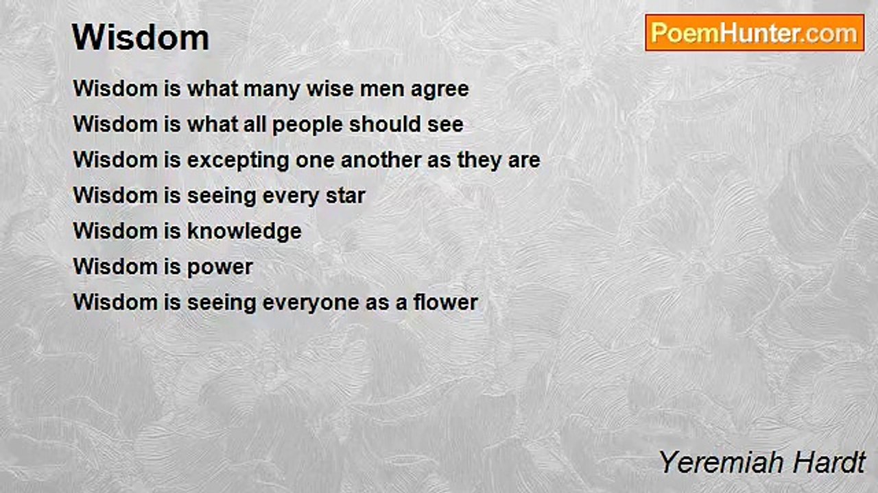 Yeremiah Hardt - Wisdom