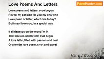 Harry J. Couchon Jr - Love Poems And Letters