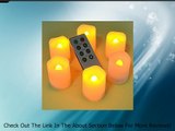 6 Indoor and Outdoor Flameless Votive Candles with Remote Control & Timer-LED yellow candle light