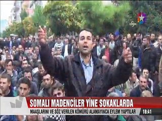 Somalı madenciler yine sokaklarda Ankara'ya yürüyorlar