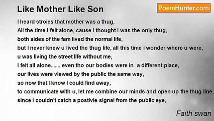 Faith swan - Like Mother Like Son