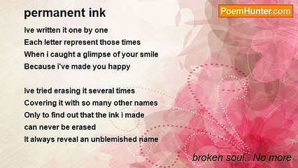 broken soul.. No more - permanent ink