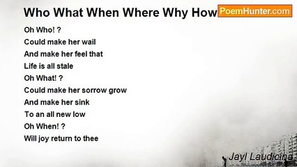 Jayl Laudicina - Who What When Where Why How