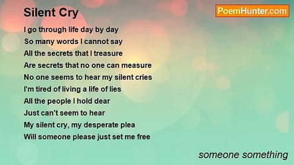 someone something - Silent Cry