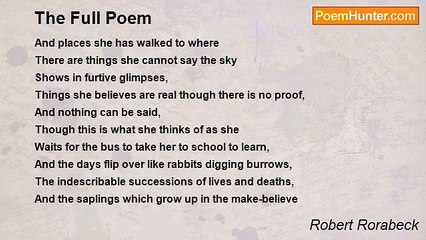 Robert Rorabeck - The Full Poem