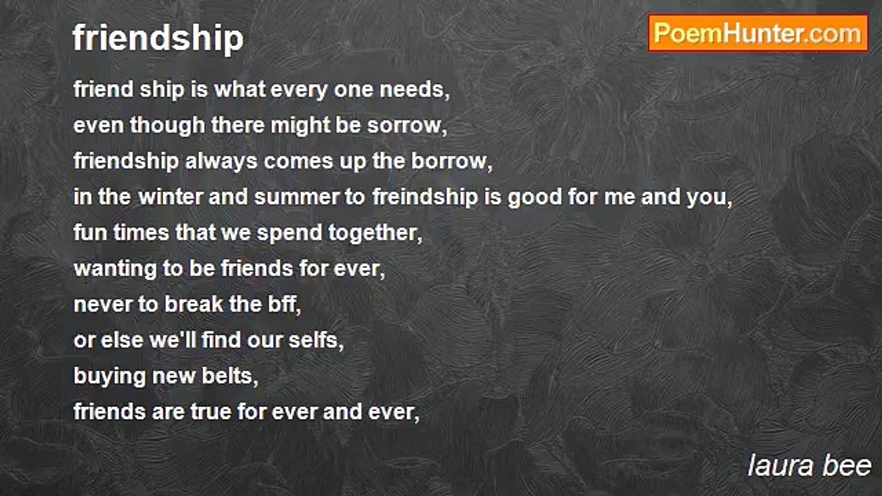 laura bee - friendship