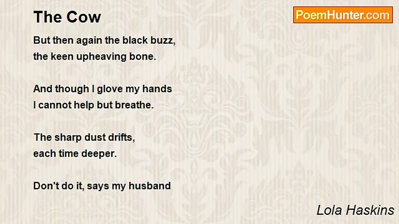 Lola Haskins - The Cow