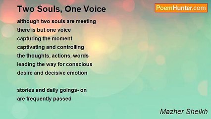 Mazher Sheikh - Two Souls, One Voice