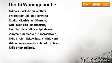Nkululeko Mdudu - Umthi Womngcunube