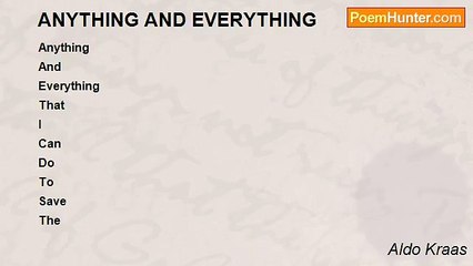 Aldo Kraas - ANYTHING AND EVERYTHING