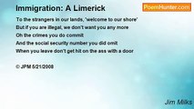 Jim Milks - Immigration: A Limerick