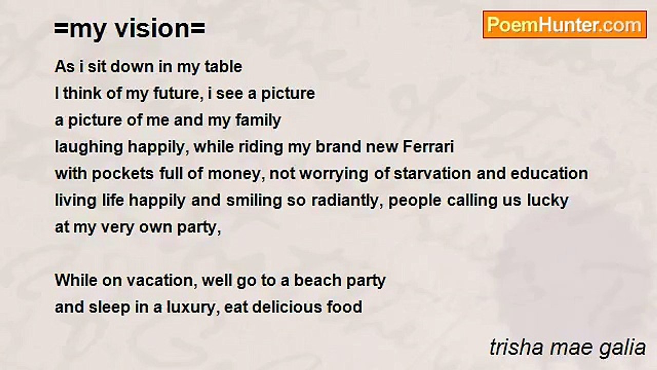 trisha mae galia - =my vision=