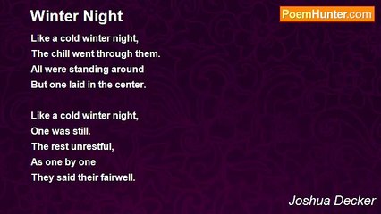 Joshua Decker - Winter Night