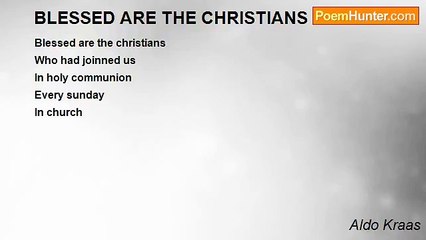 Aldo Kraas - BLESSED ARE THE CHRISTIANS