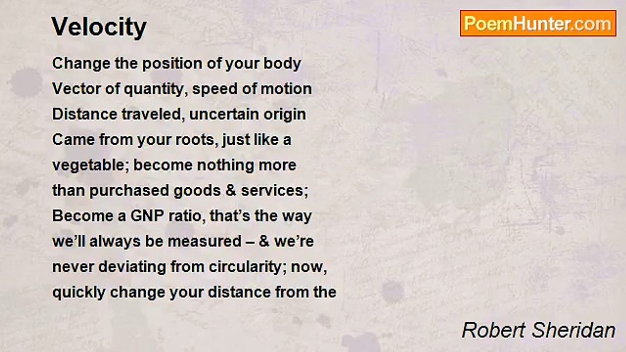 Robert Sheridan - Velocity