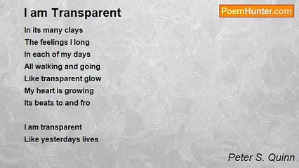 Peter S. Quinn - I am Transparent
