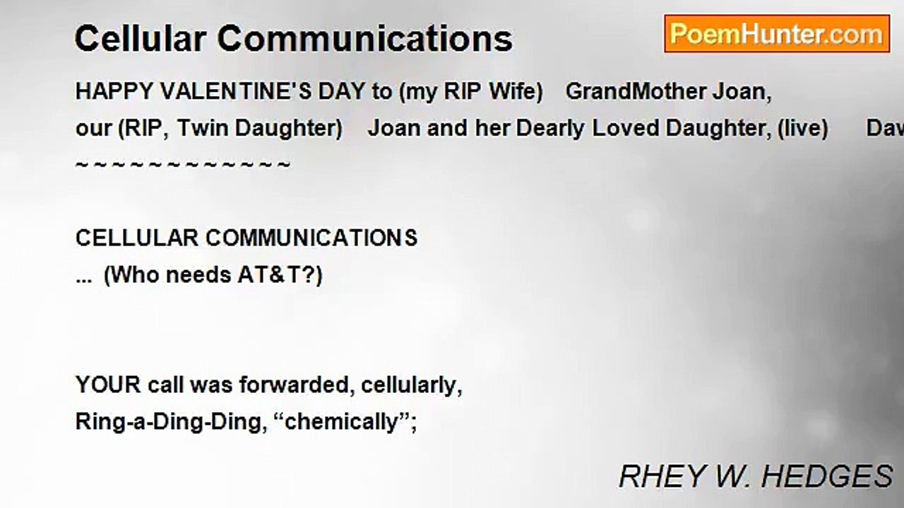 RHEY W. HEDGES - Cellular Communications