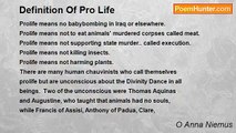 O Anna Niemus - Definition Of Pro Life