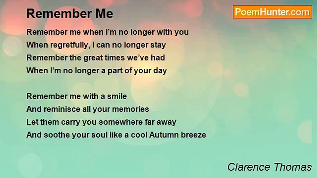 Clarence Thomas - Remember Me