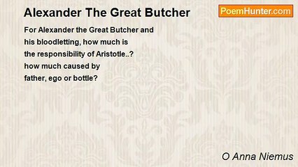O Anna Niemus - Alexander The Great Butcher