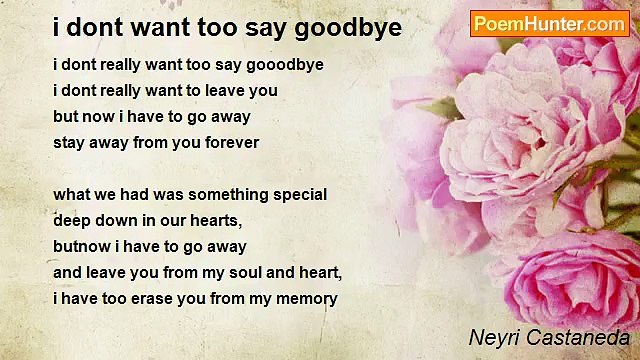 Neyri Castaneda - i dont want too say goodbye