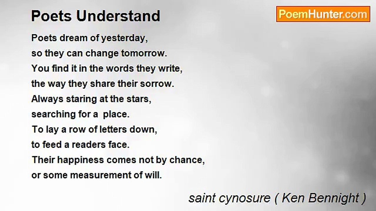 saint cynosure ( Ken Bennight ) - Poets Understand