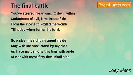 Joey Mann - The final battle