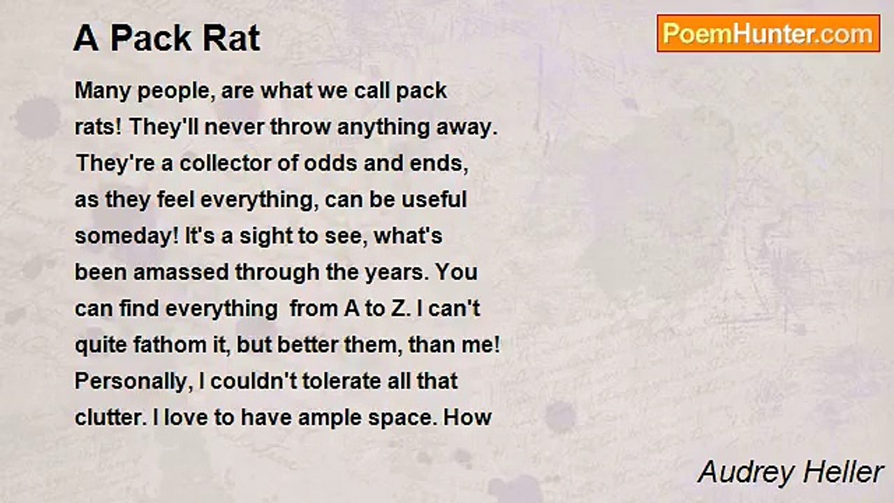 Audrey Heller - A Pack Rat