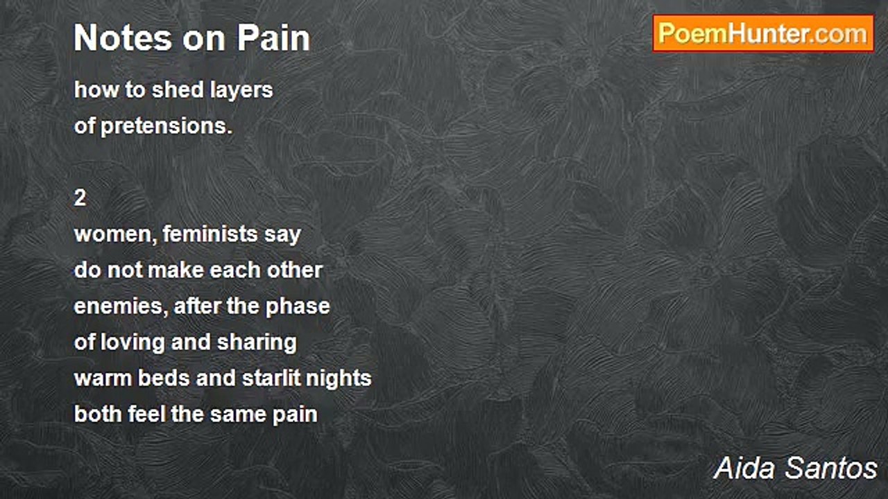 Aida Santos - Notes on Pain