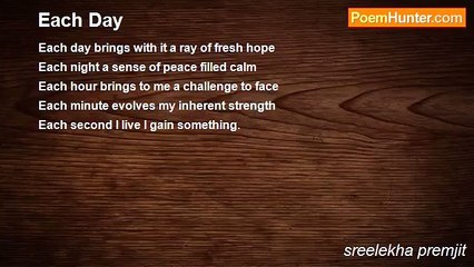 sreelekha premjit - Each Day