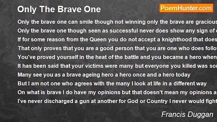 Francis Duggan - Only The Brave One