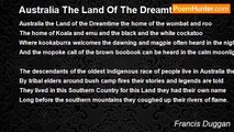 Francis Duggan - Australia The Land Of The Dreamtime
