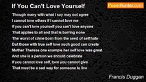 Francis Duggan - If You Can't Love Yourself