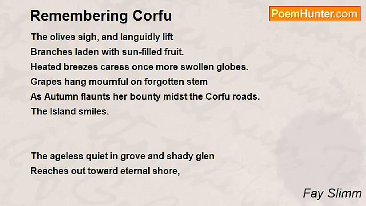 Fay Slimm - Remembering Corfu
