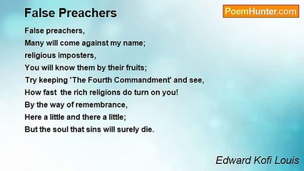 Edward Kofi Louis - False Preachers