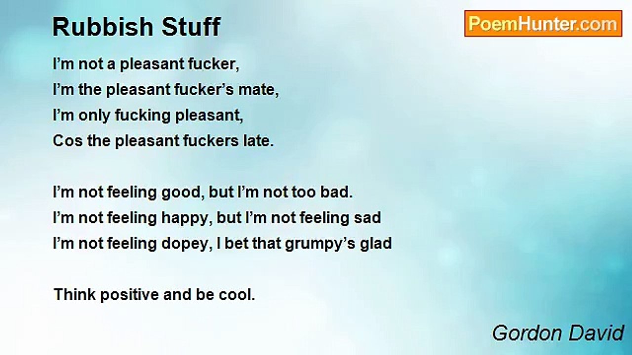 Gordon David - Rubbish Stuff
