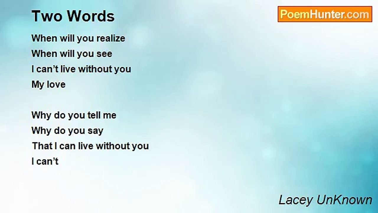Lacey UnKnown - Two Words