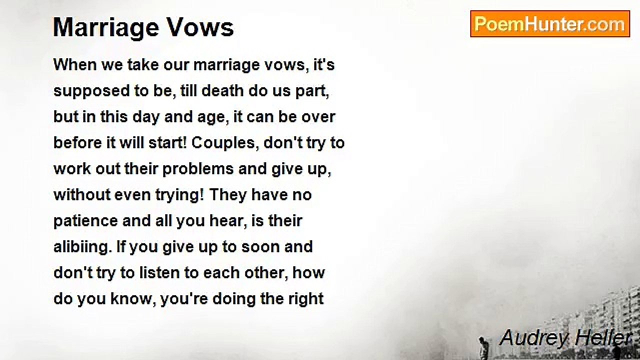 Audrey Heller - Marriage Vows
