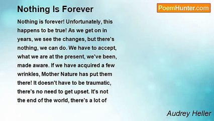 Audrey Heller - Nothing Is Forever