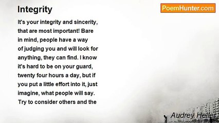 Audrey Heller - Integrity