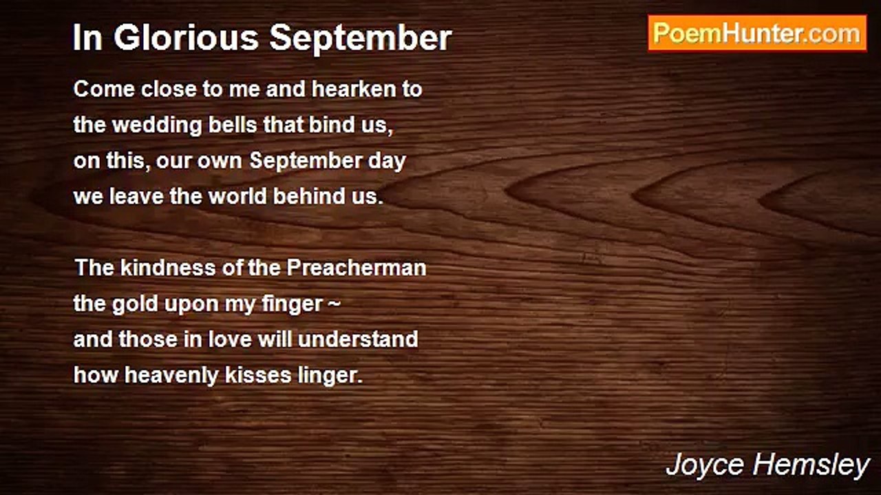 Joyce Hemsley - In Glorious September