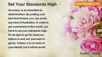 Audrey Heller - Set Your Standards High