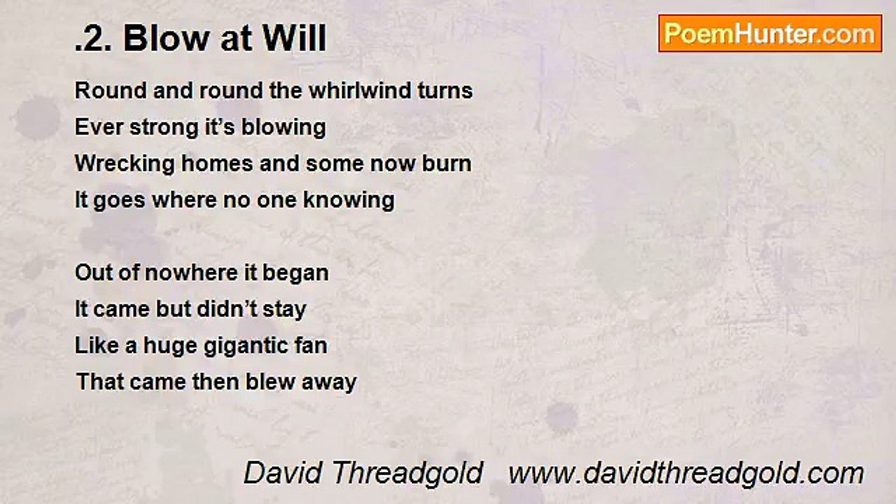 David Threadgold   www.davidthreadgold.com - .2. Blow at Will