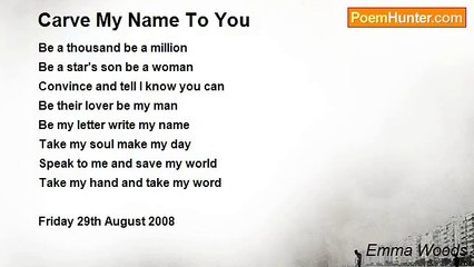 Emma Woods - Carve My Name To You